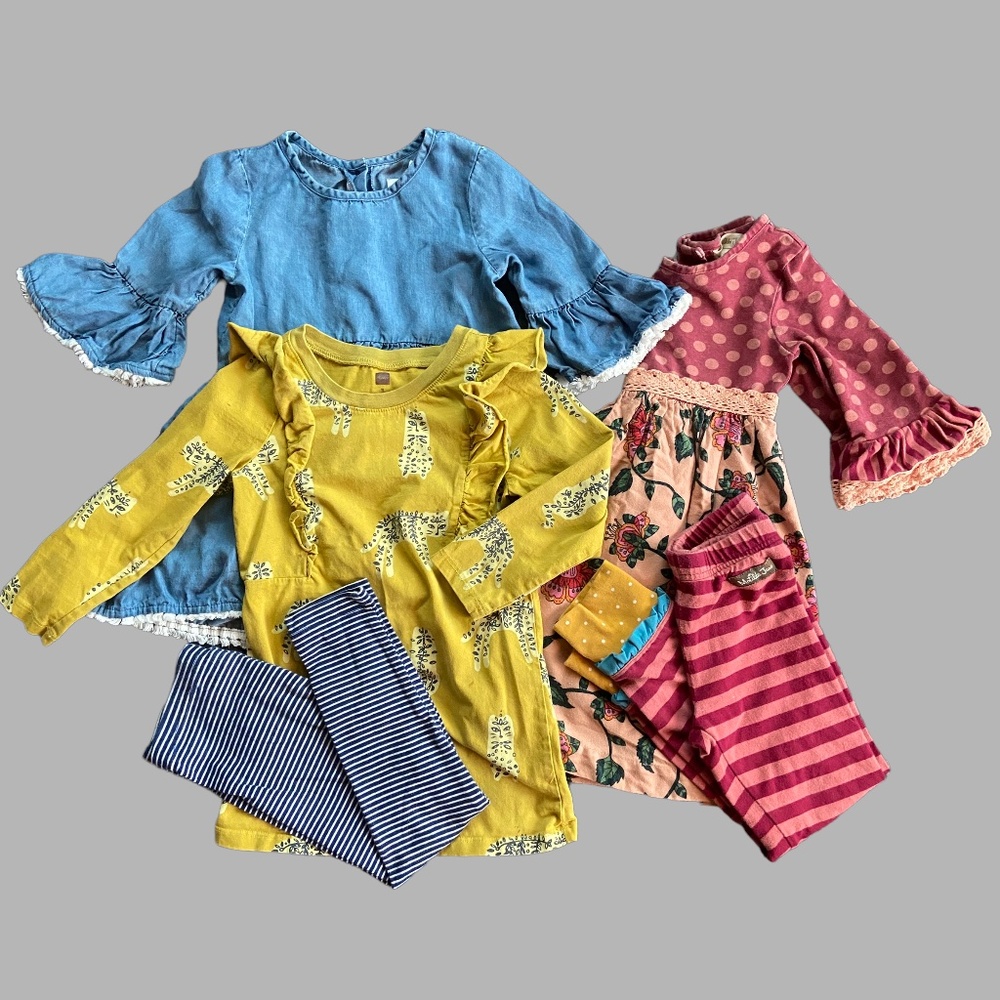 Matilda Jane/Tea Collection Boho Girl Bundle Size 4